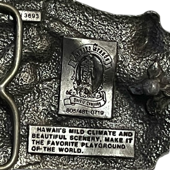 ?? Arroyo Grande Buckle Company Numbered Signed Pewter Hawaii Belt Buckle main image 4